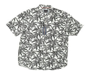 Gentlemen's Outfitters Men Button Down Shirt Short Sleeve Size 2X Tropical Black